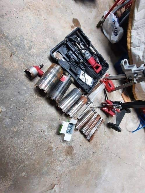 Diamantboormachine senco invl 2x statief en boren zie fotos, 600 watt of meer, Zo goed als nieuw, Variabele snelheid, Ophalen