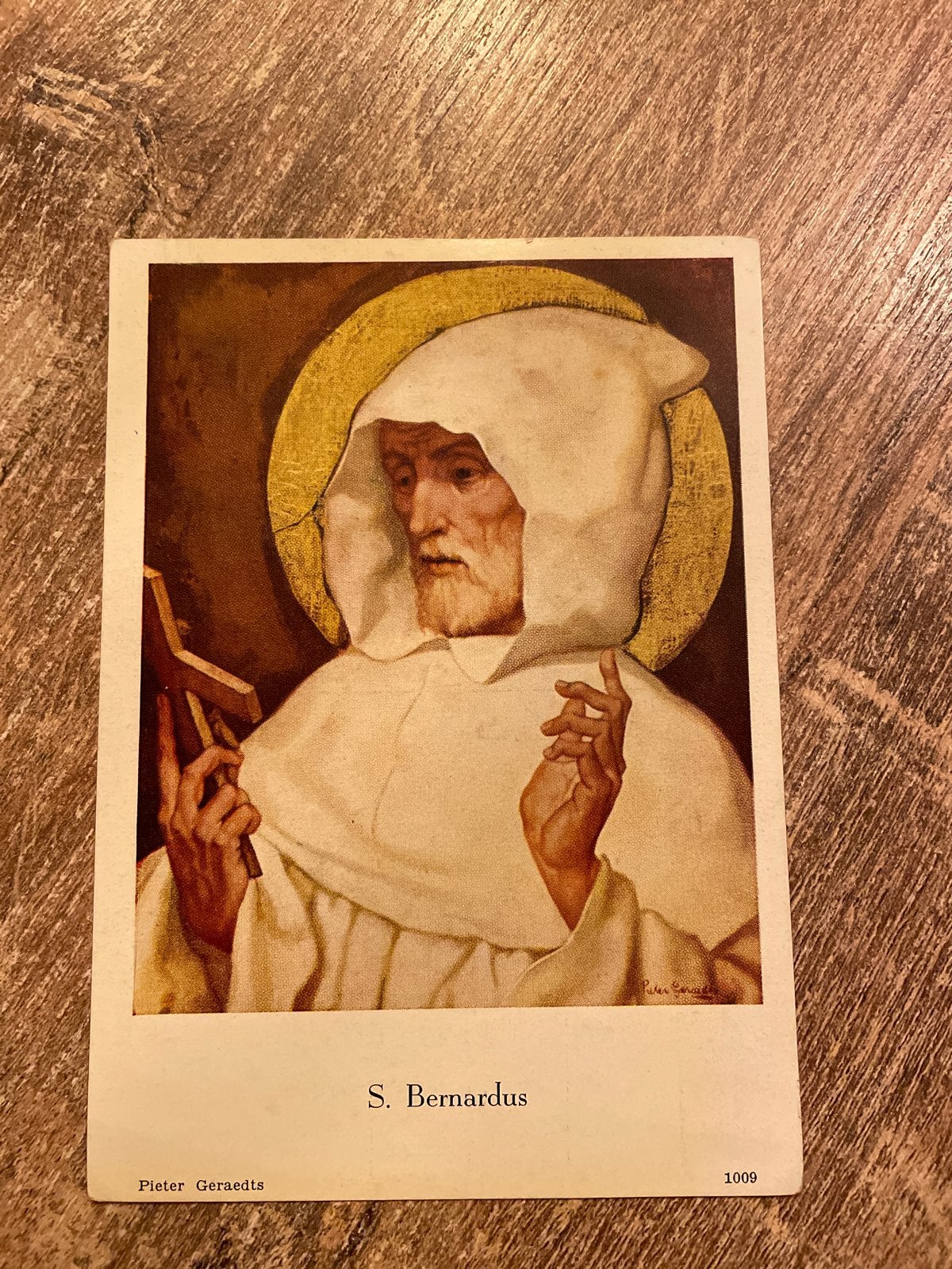Oude prentkaart S. Bernardus door Pieter Geraedts, Ophalen of Verzenden, Ongelopen