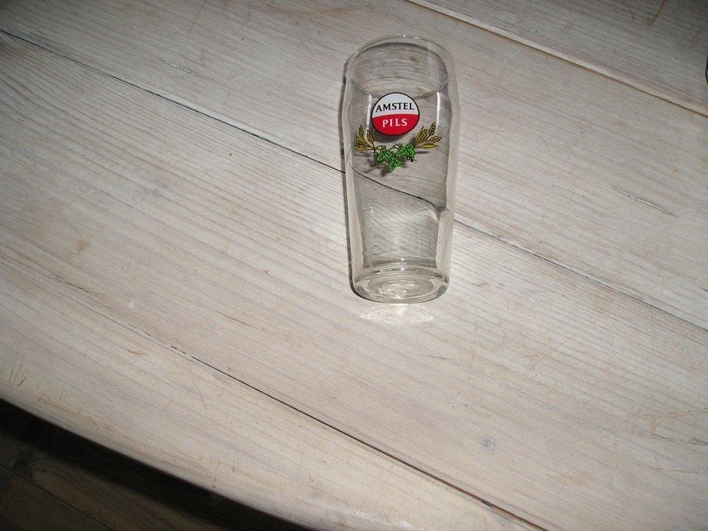 Bierglas Amstel, Ophalen of Verzenden, Zo goed als nieuw, Glas of Glazen, Amstel
