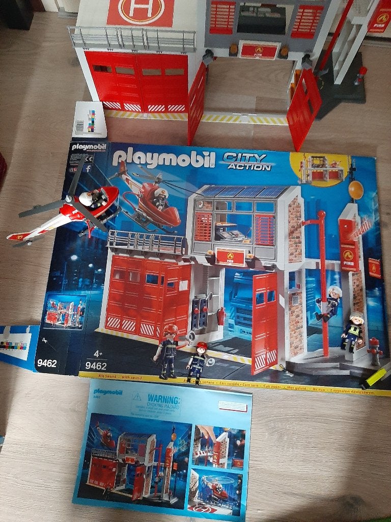 Playmobil 9462 brandweerkazerne, Kinderen en Baby's, Gebouw, Complete set, Ophalen of Verzenden, Zo goed als nieuw
