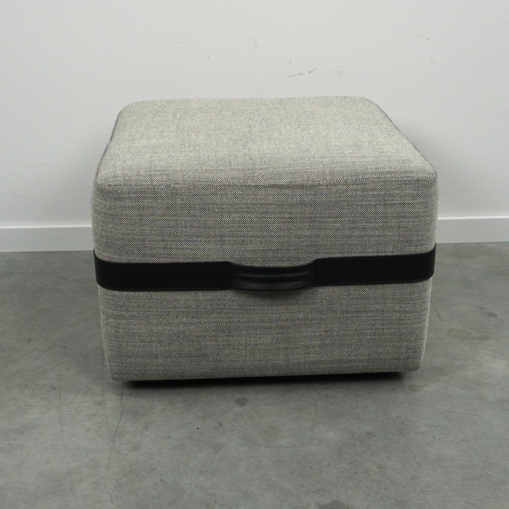 Design Poef | Zitkussen | Hocker | Grijs, Huis en Inrichting, Gebruikt, -, -, Ophalen of Verzenden