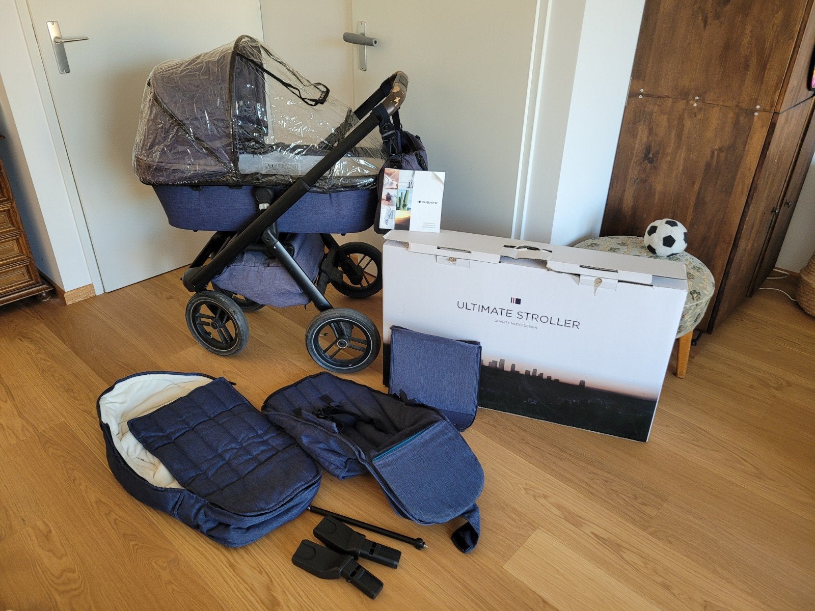 Dubatti kinderwagen "The Ultimate Stroller", Kinderen en Baby's, Kinderwagens en Combinaties, Gebruikt, Combiwagen, Verstelbare duwstang