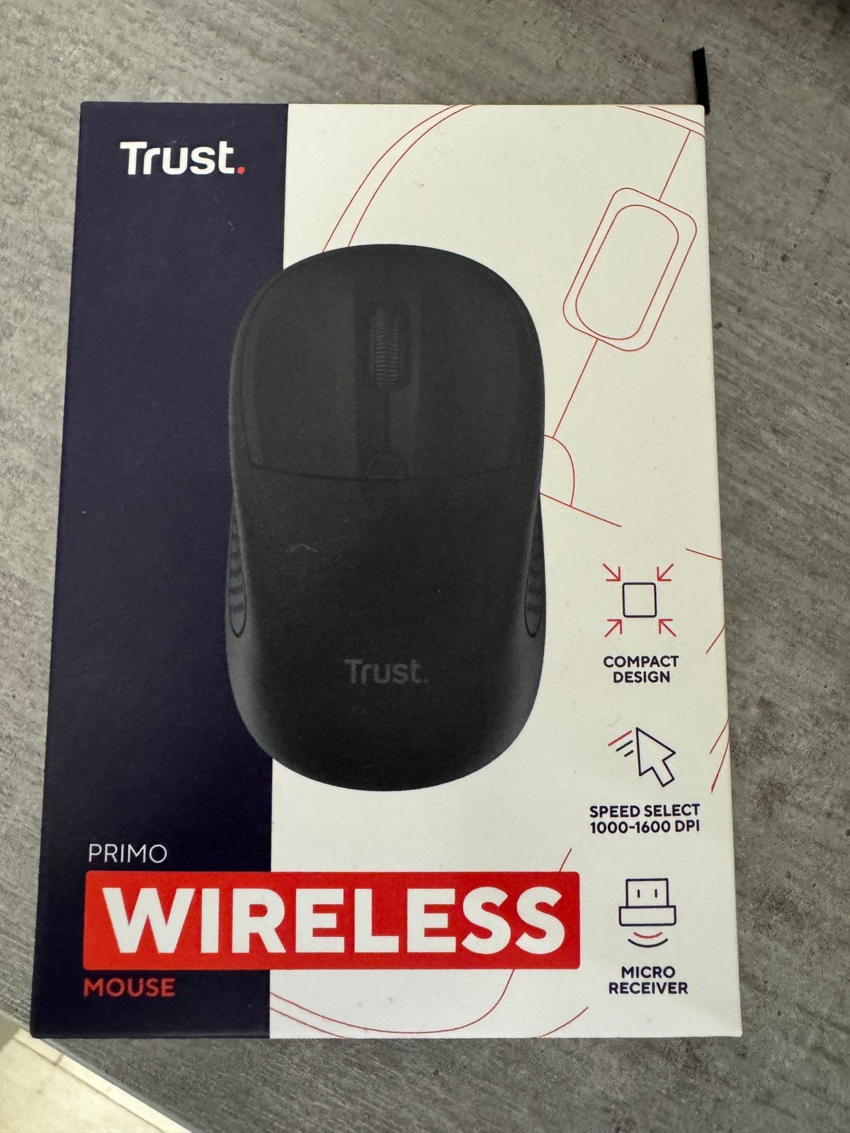 Trust Primo Draadloze Muis (Wireless Mouse), Ophalen of Verzenden, Zo goed als nieuw, Draadloos, Muis