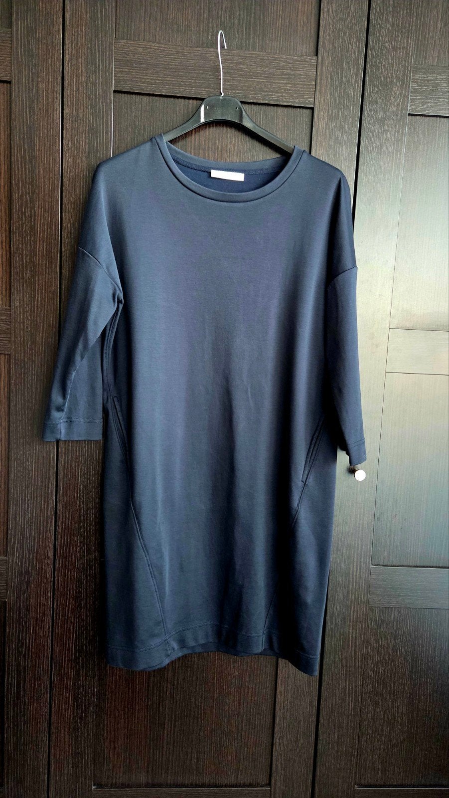 By-Bar tuniek jurk travelstof donkeblauw blauw jurk M by bar, Blauw, Ophalen of Verzenden, Zo goed als nieuw, Maat 38/40 (M)