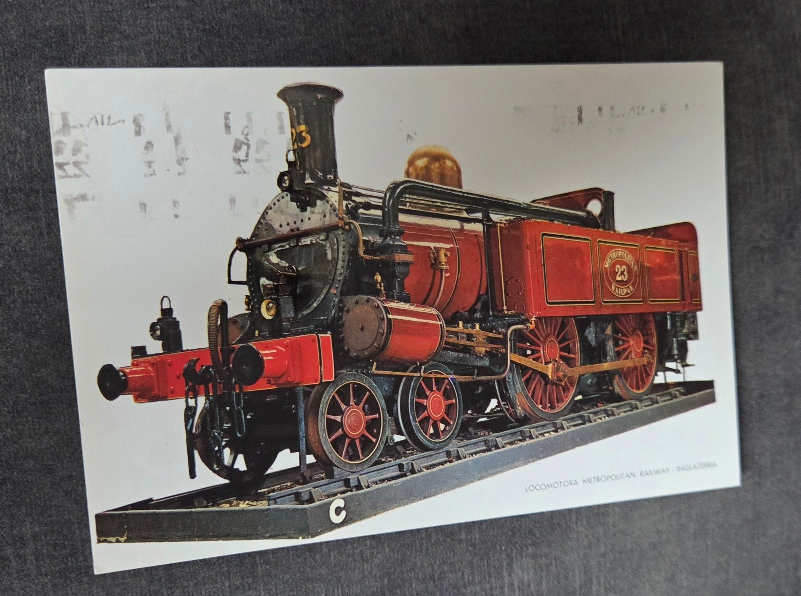 Vintage Ansichtkaart Locomotief Metropolitan Railway, Verzamelen, Verzenden, 1960 tot 1980, Gelopen, Voertuig