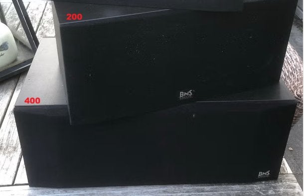Te Koop: BNS front speakers 404 en 200., Ophalen, 60 tot 120 watt, Center speaker, Overige merken