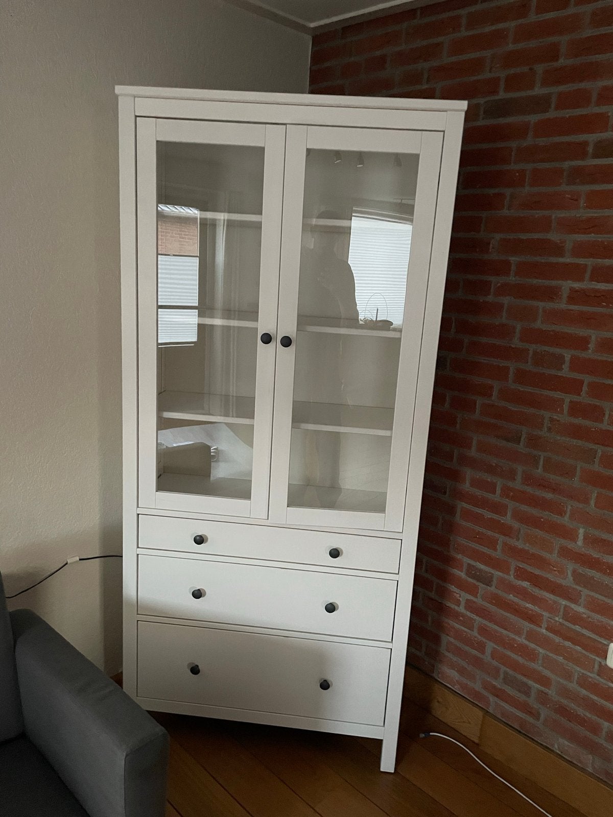Ikea kast, Ophalen, Gebruikt, Glas, Wit