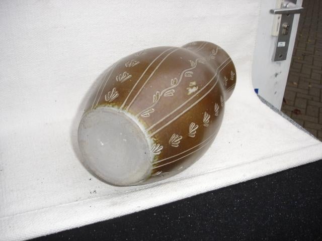 Vintage GROTE Sgraffito vaas Eiwa West Germany, Ophalen of Verzenden