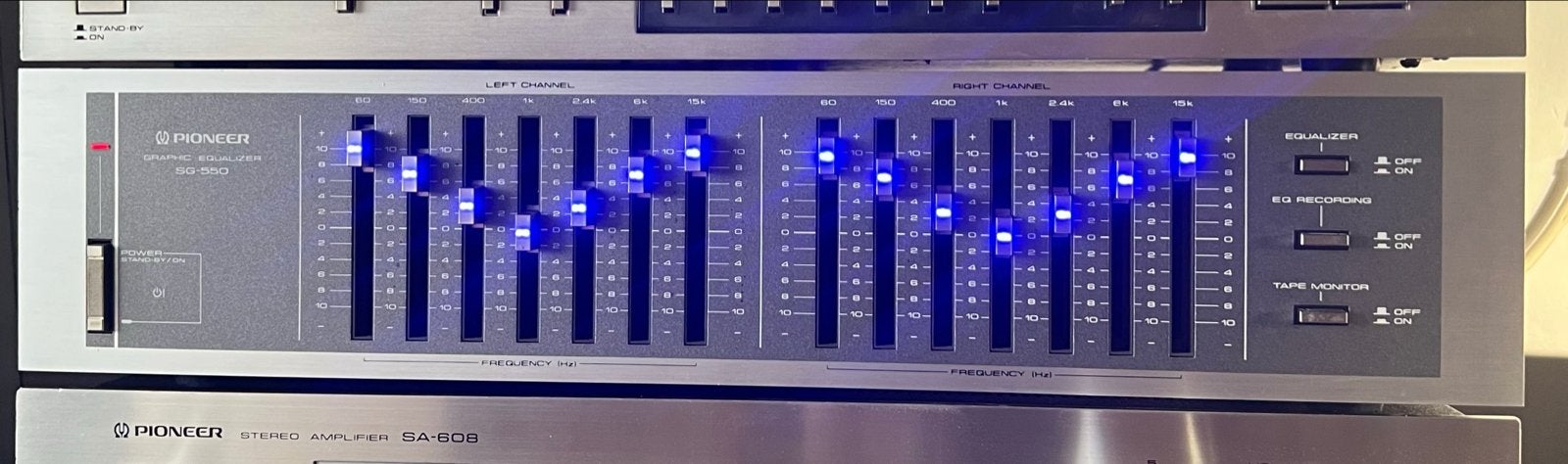 Pioneer SG-550 Stereo Grafische Equalizer, Ophalen of Verzenden, Zo goed als nieuw, Pioneer, Minder dan 60 watt
