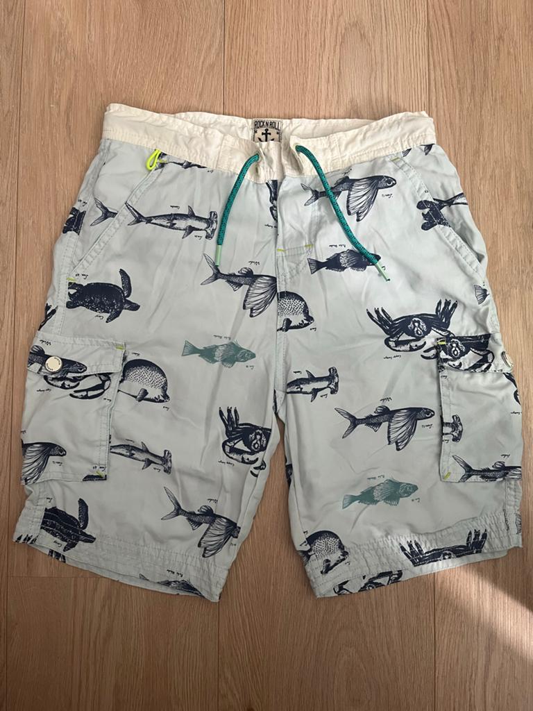 Scotch & Soda Zwembroek Jongen Maat 140 met Vissenprint, Gebruikt, Ophalen of Verzenden, Maat 140, Zwembroek