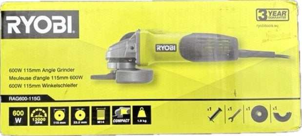 Ryobi RAG600-115G Haakse Slijper 600W - 115 mm - Ongebruikt