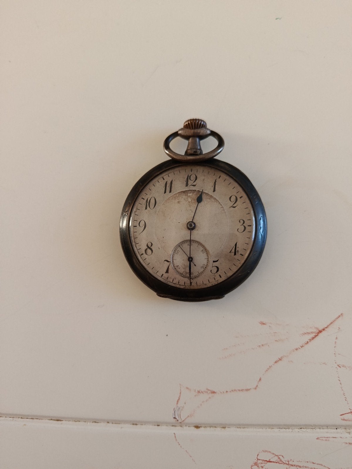 Antiek Zilver Zakhorloge - Loopt Goed, Sieraden, Tassen en Uiterlijk, Horloges | Antiek, Overige merken, Zakhorloge, Ophalen of Verzenden