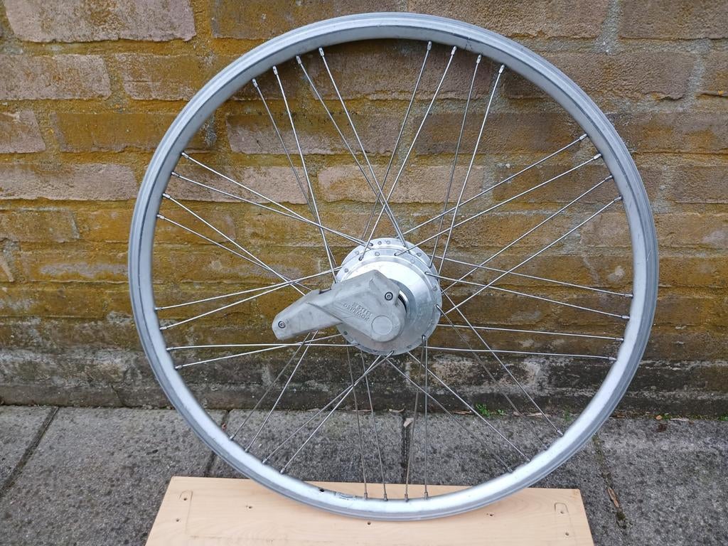 Voorwiel met naafdynamo - Rigida Andra 20, Fietsen en Brommers, Fietsonderdelen, Gebruikt, Wiel, Aluminium, Elektrische fiets