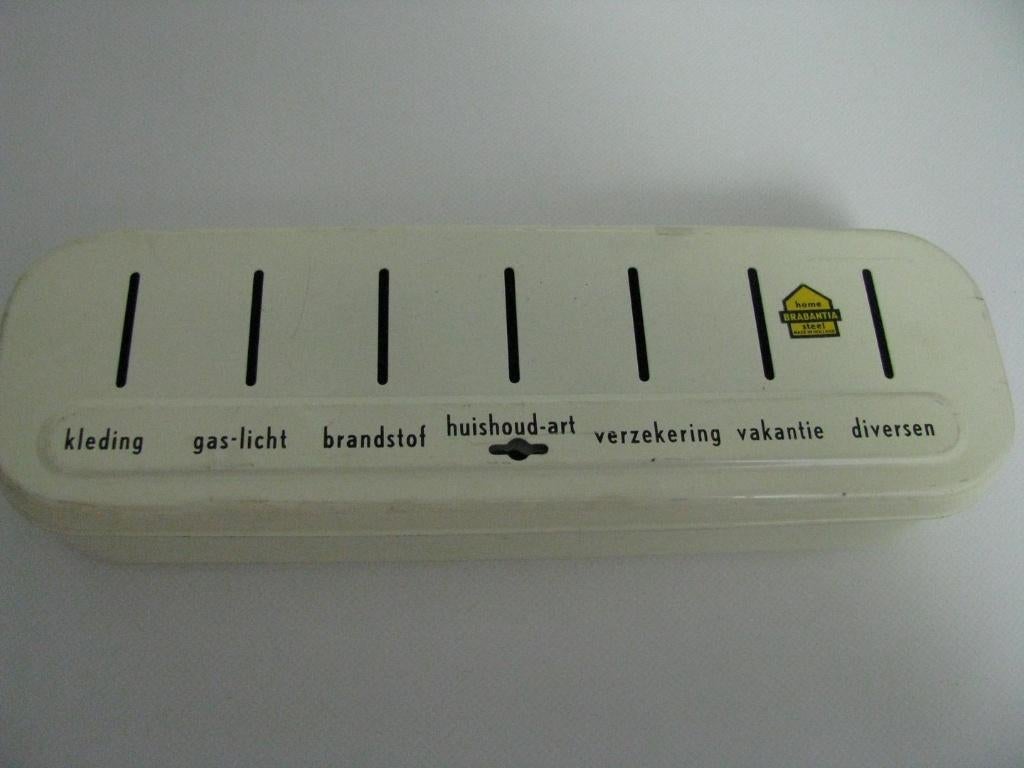 leuke vintage Brabantia spaarpot, Verzamelen, Spaarpotten, Ophalen of Verzenden, Gebruikt, Metaal of Blik, Overige thema's