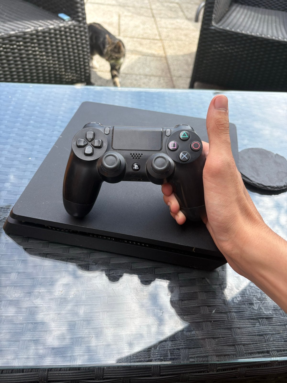 PlayStation 4 Slim met controller (letter op achterkant), Ophalen of Verzenden, Gebruikt, Met 1 controller, Slim