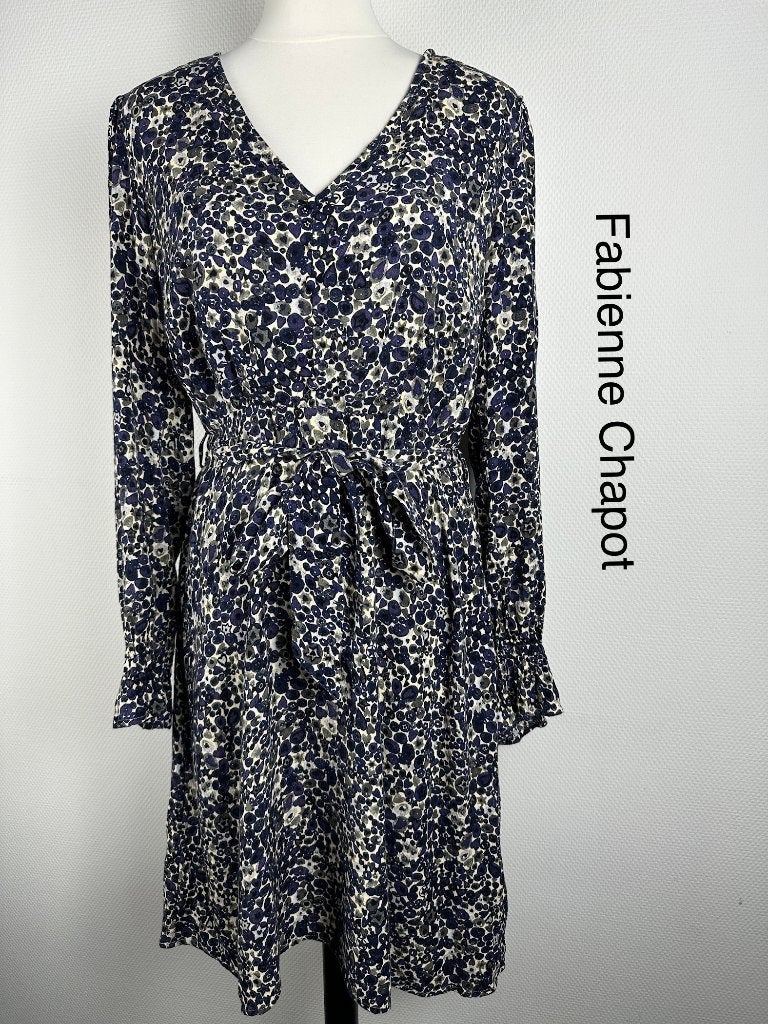 Fabienne Chapot Jurk  (mt: 40) 26,3/9596, Maat 38/40 (M), Blauw, Ophalen of Verzenden, Zo goed als nieuw