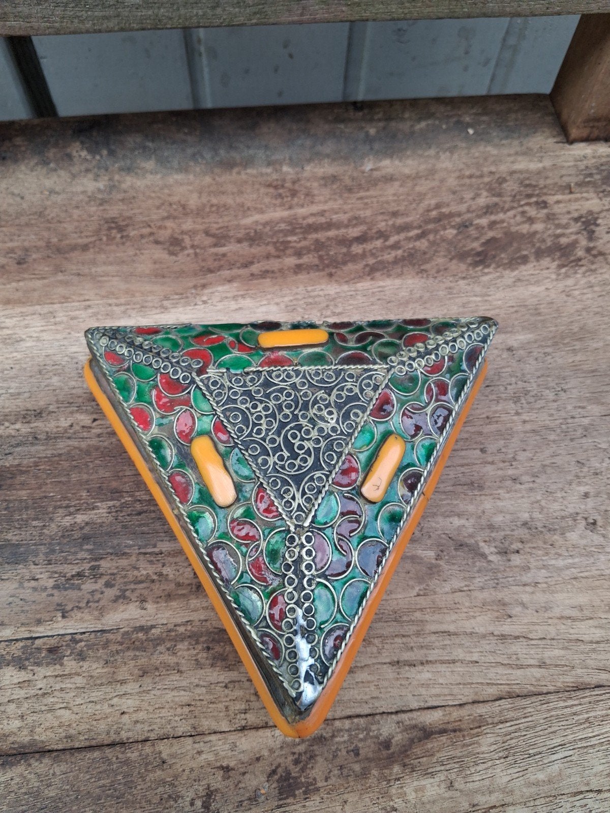 Antieke Berber sieraden doos met Amber Hars en Tagmoute, Ophalen of Verzenden