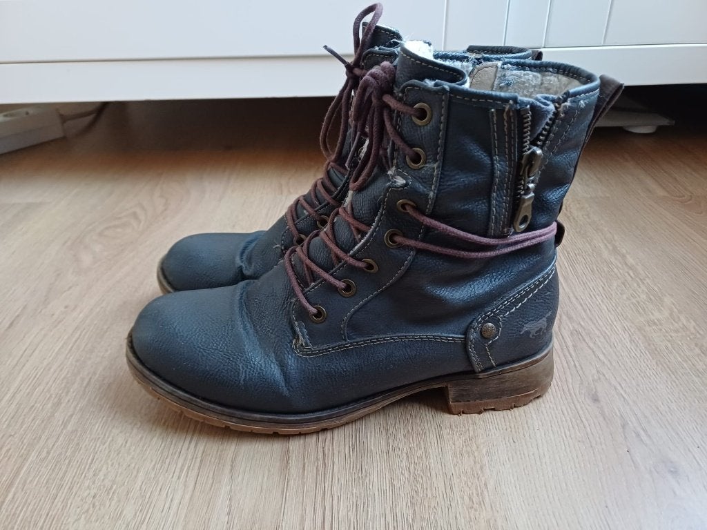 Mustang blauw/grijze laarzen, Kleding | Dames, Schoenen, Lage of Enkellaarzen, Ophalen of Verzenden, Mustang, Grijs