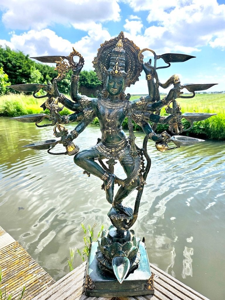 DANSENDE SHIVA BRONS 66 CM!, Ophalen of Verzenden, Nieuw, Religie