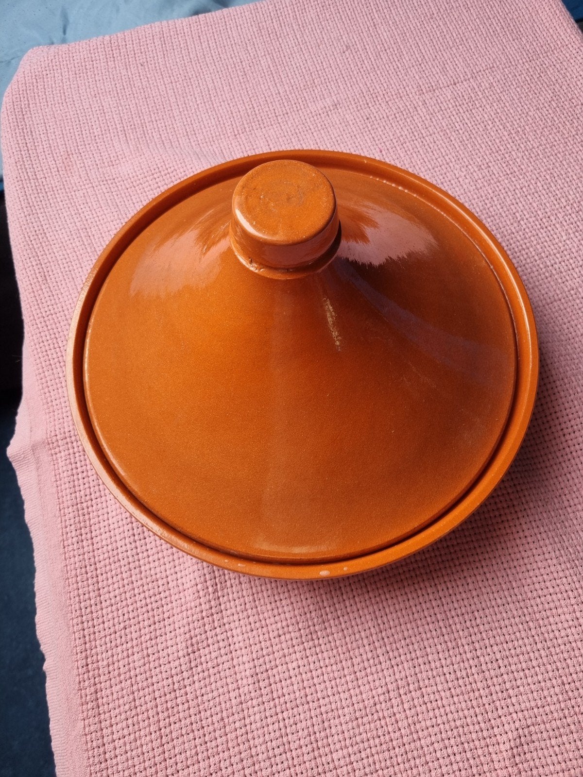 Mooie tajine - perfect voor heerlijke gerechten, Ophalen, Steen/keramiek, Oranje, Overige typen