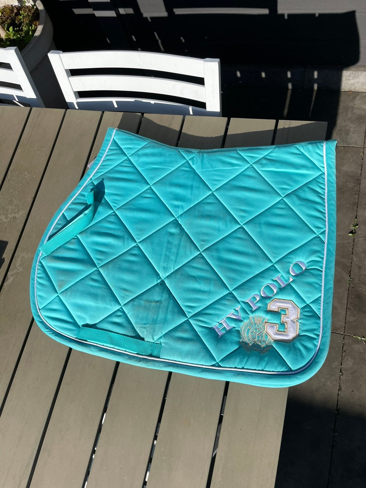 Zadeldekje HV polo turquoise maat full, Full (L), Ophalen of Verzenden, Zo goed als nieuw, Veelzijdigheidsdekje
