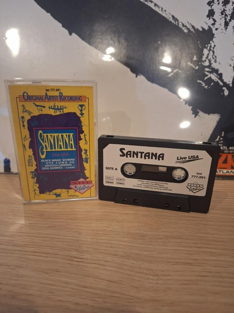 Santana - Live USA Cassette (Original Artist Recording), Cd's en Dvd's, Cassettebandjes, Gebruikt, 1 bandje, Ophalen of Verzenden