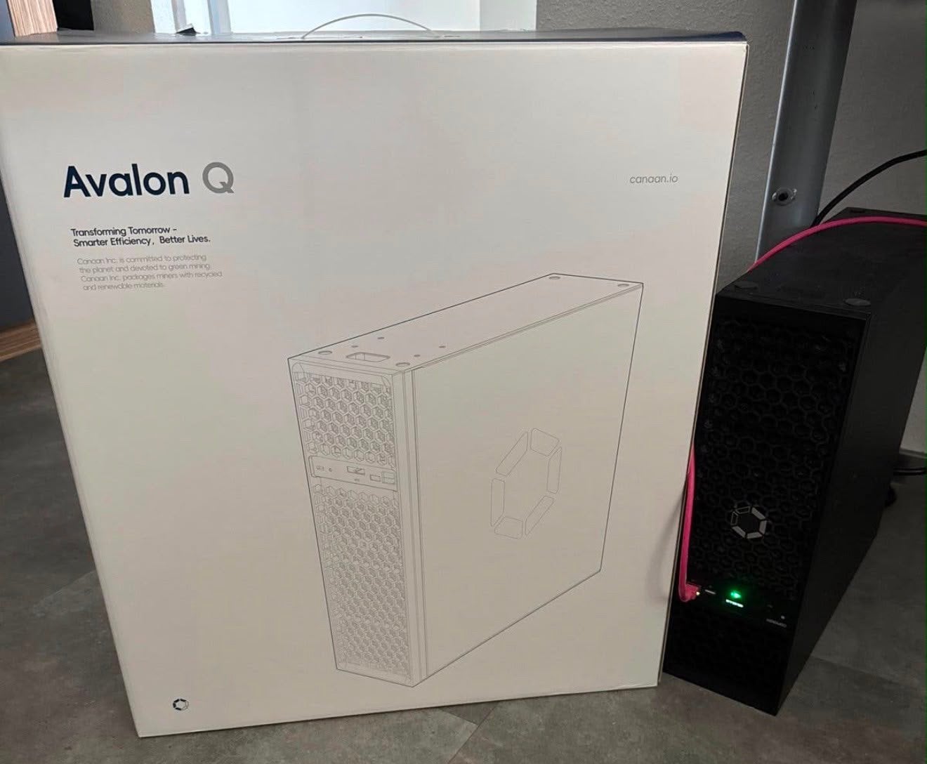 Canaan Avalon Q Bitcoin Miner, Ophalen, Zo goed als nieuw