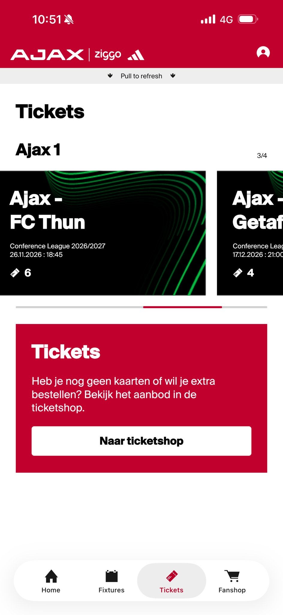 Ajax ticket, Tickets en Kaartjes