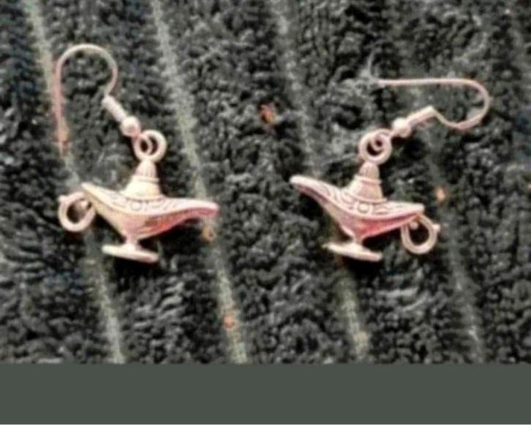 zilveren oorbellen gelukslamp (aladin), Hangers, Verzenden, Nieuw, Zilver
