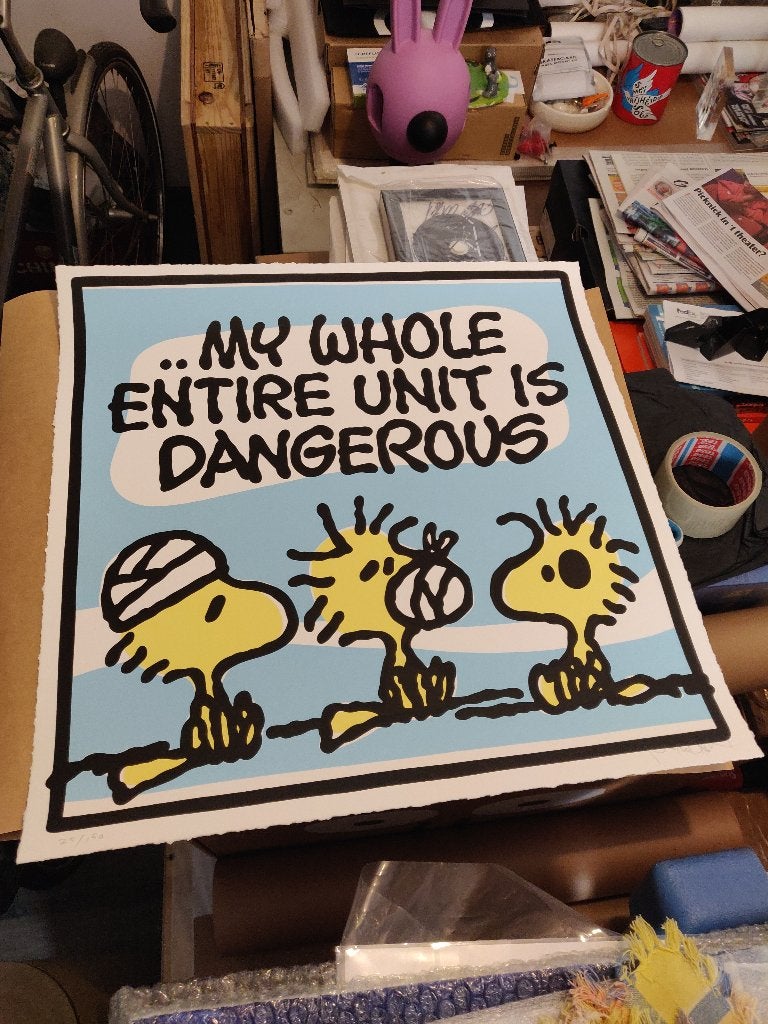 Mark Drew - Dangerous (Kaws, Obey, Banksy), Ophalen of Verzenden, Overige onderwerpen, Lithografie