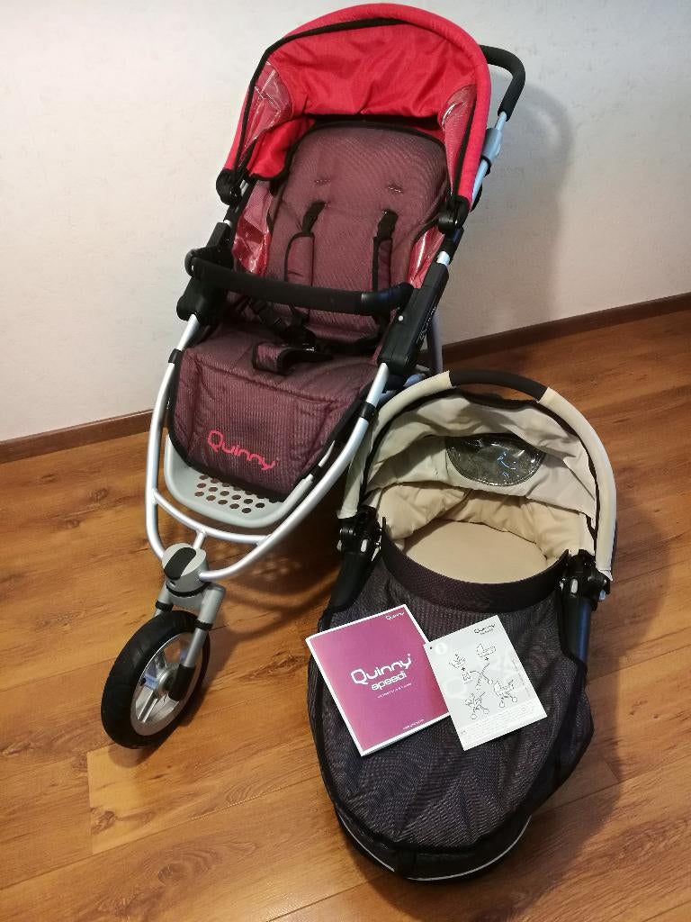 Quinny Speedi 2 in1 reiswagen& wandelwagen+ accessoires, Ophalen, Quinny, Combiwagen, Verstelbare duwstang