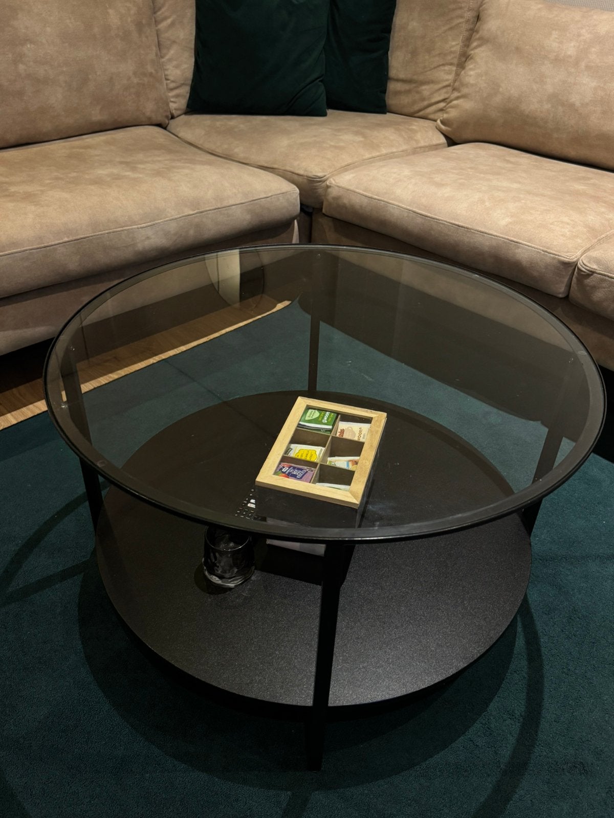 Salon tafel, Ophalen, Overige materialen, 100 tot 150 cm, Rond