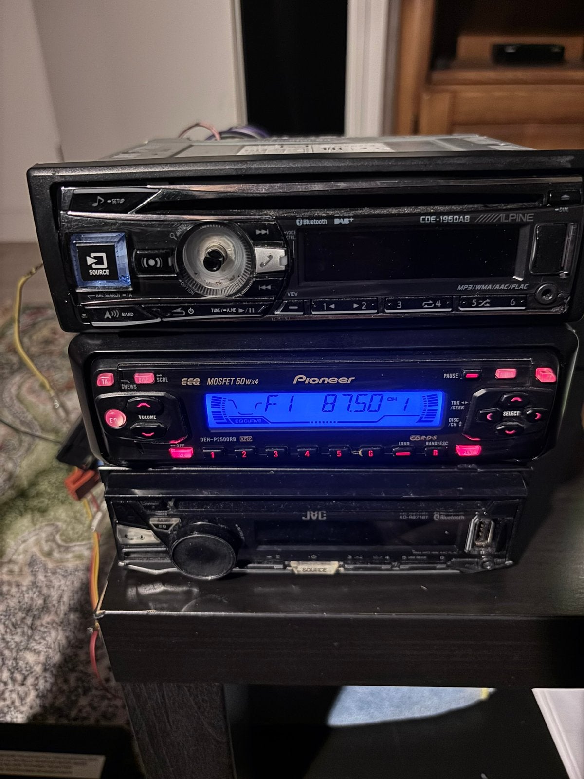 Partij autoradio’s Alpine Pioneer JVC – €40 compleet, Ophalen of Verzenden, Zo goed als nieuw