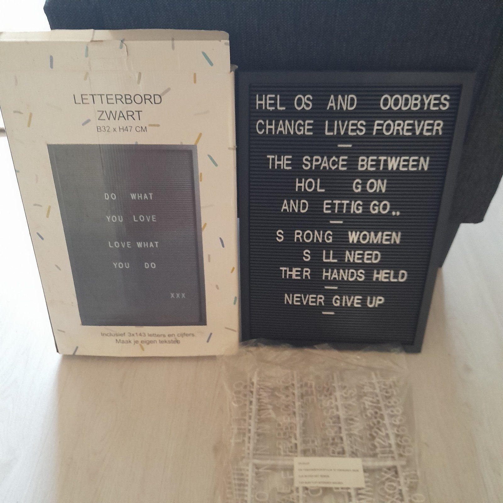 Teab nieuw letterbord cijfers en letters, Ophalen of Verzenden, Nieuw
