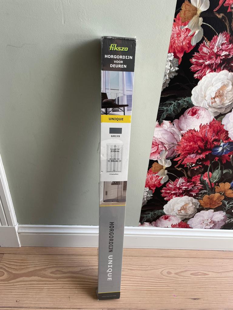 Fikszo Unique horgordijn voor deuren 220x95 cm grijs NIEUW, Ophalen, Nieuw