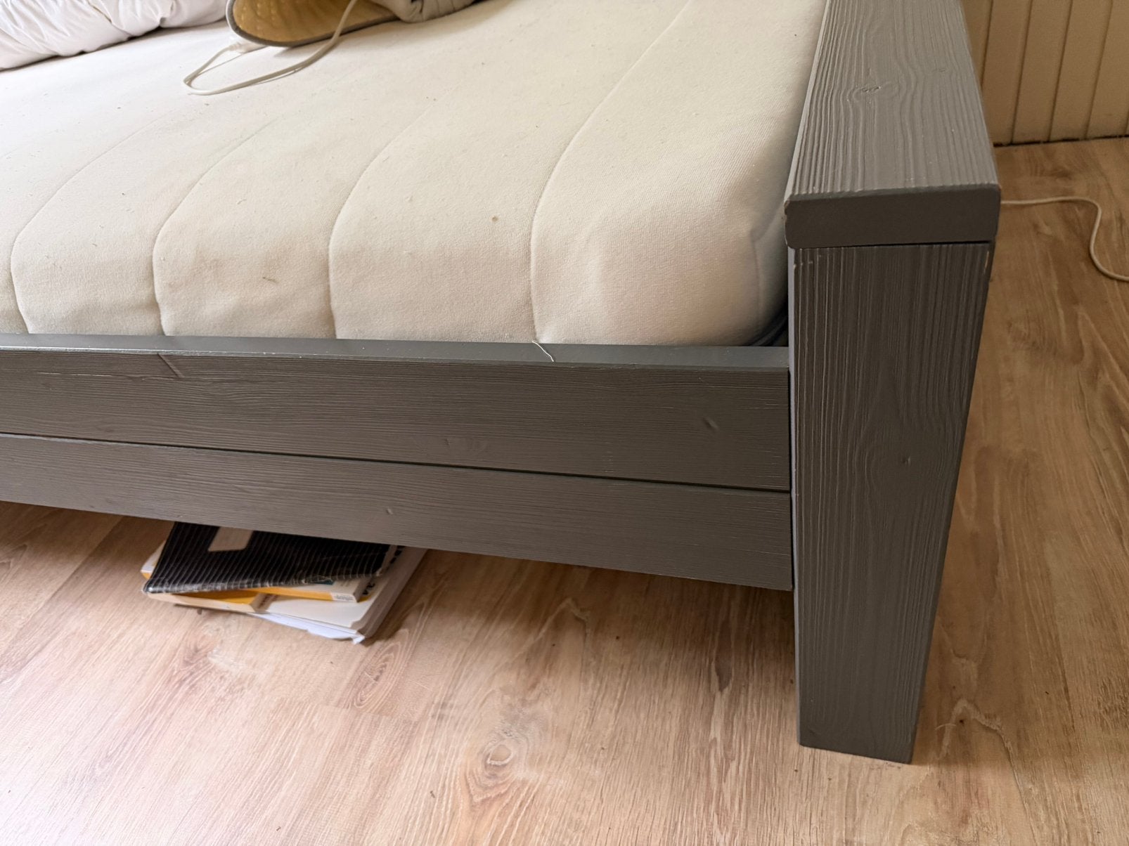 woood bed dennis, Ophalen of Verzenden, Zo goed als nieuw, Twijfelaar, 120 cm