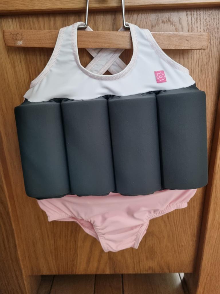 Drijfpakje, badpak met drijvers 2 jaar, roze / grijs nieuw, Archimede, Meisje, Badpak, Nieuw