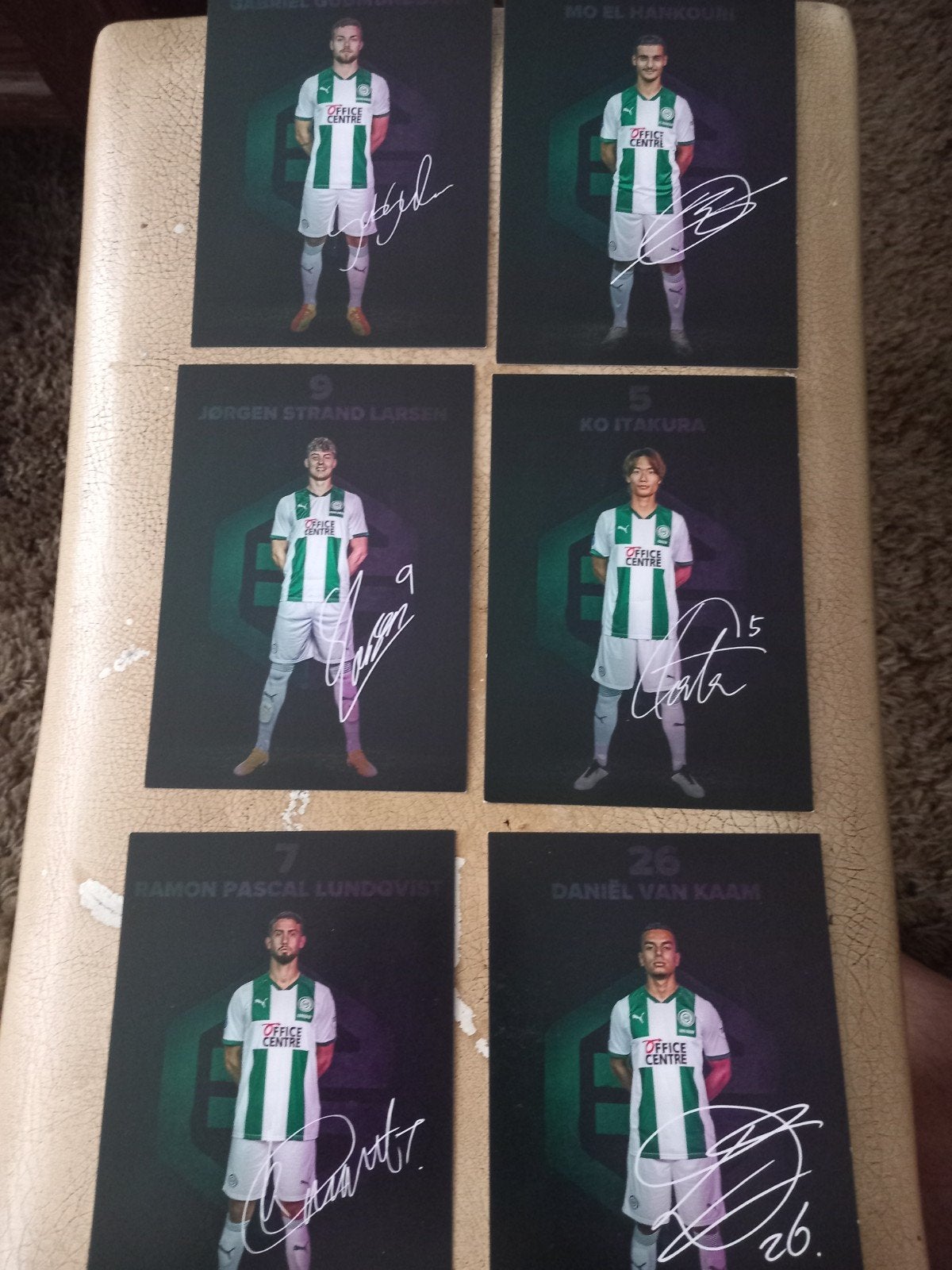 15 spelerskaarten Fc Groningen, Ophalen of Verzenden, Zo goed als nieuw, Buitenlandse clubs, Spelerskaart