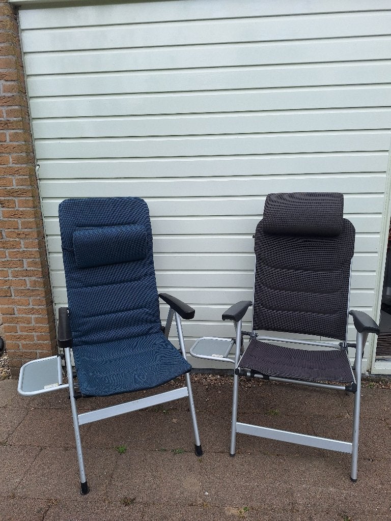 Lichtgewicht aluminium campingstoelen verstelbaar, Caravans en Kamperen, Kampeermeubelen, Ophalen, Gebruikt, Campingstoel