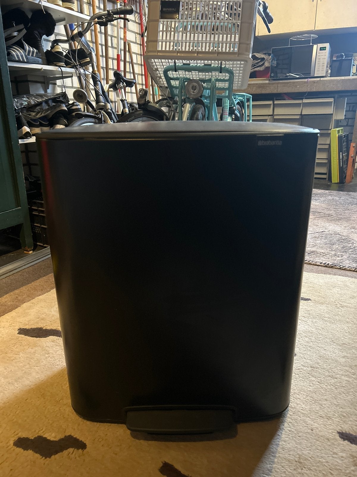 Brabantia Bo Touch Bin Prullenbak - 2x30L - Mat Zwart, Huis en Inrichting, Woonaccessoires | Prullenbakken, Ophalen, Gebruikt