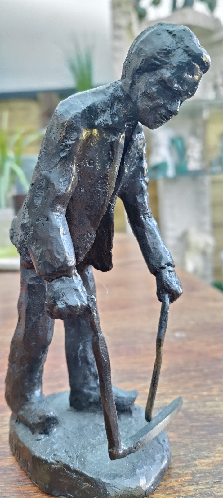 Brons beeld landbouwer/boer gesigneerd CEHAVE, Ophalen of Verzenden, Brons