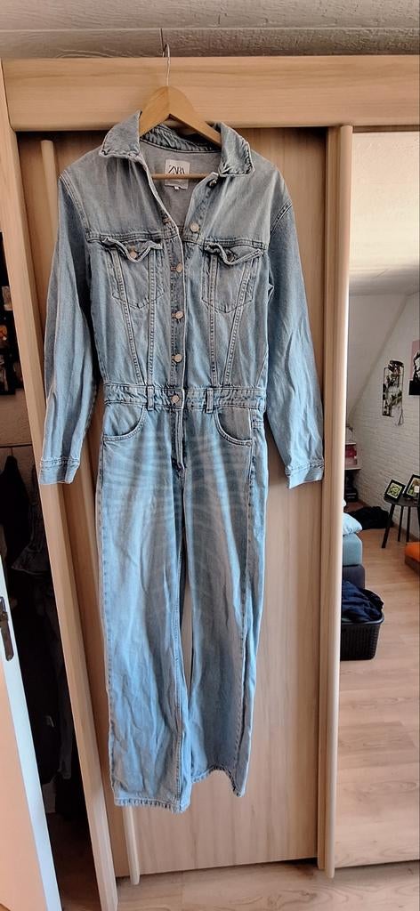 Jumpsuit tuinbroek Zara, Ophalen of Verzenden, Zo goed als nieuw, Maat 34 (XS) of kleiner, Blauw
