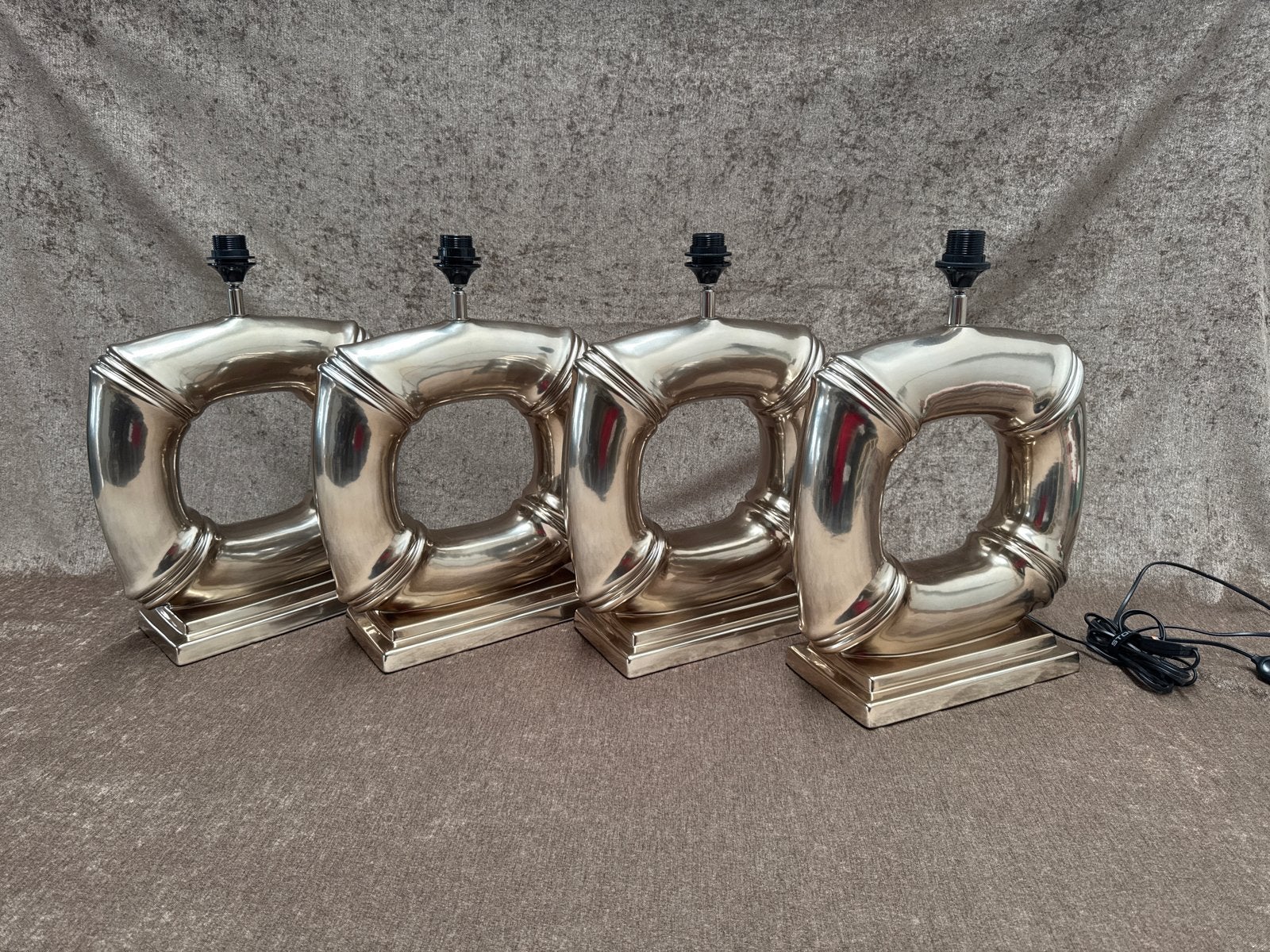 Set van 4 STOUT  tafellampen, champagne kleurig, Ophalen
