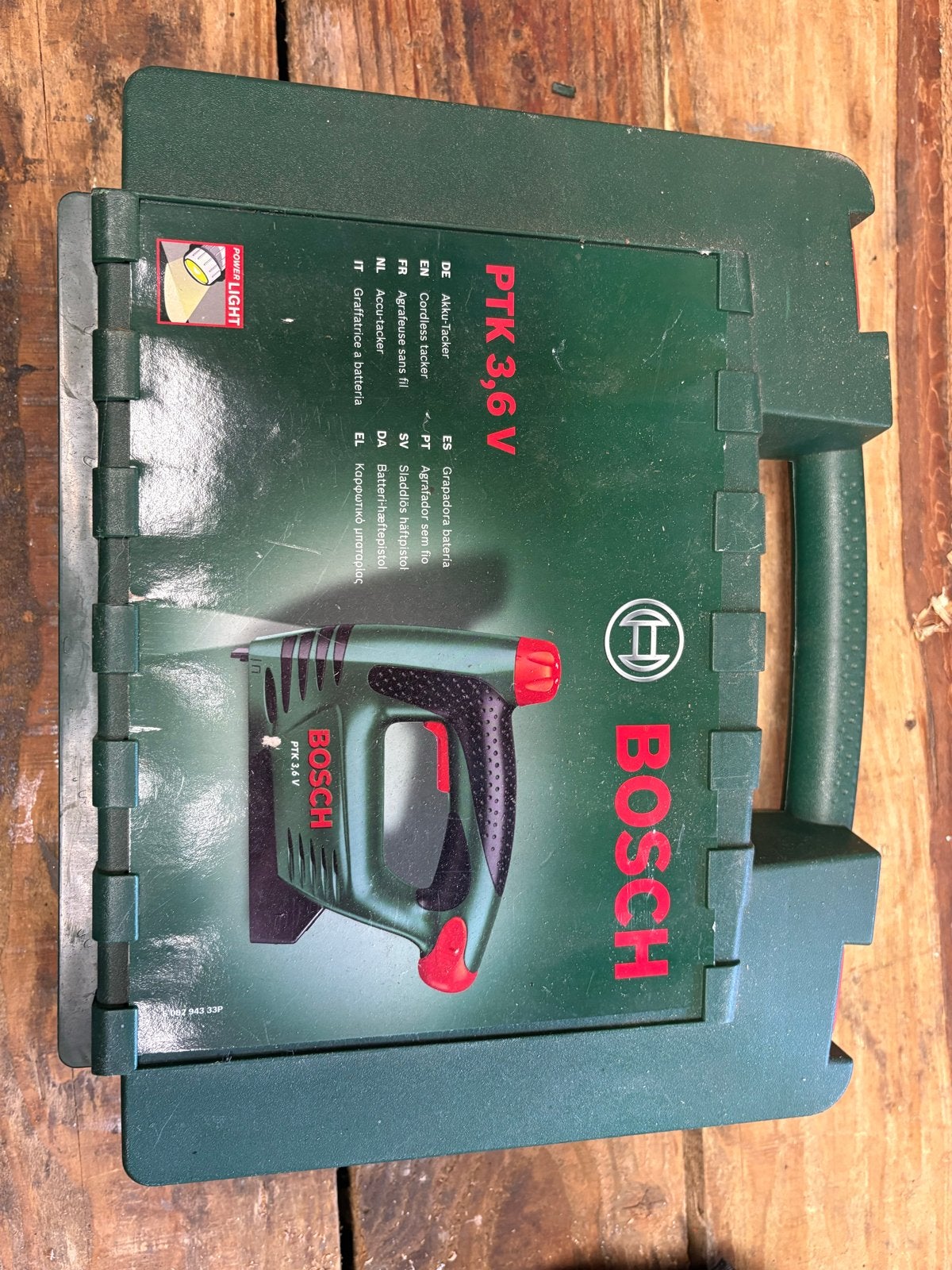 Bosch PTK 3.6 V Accu-tacker met oplader en koffer defect, Gebruikt, Tacker/nietmachine, Bosch, Bosch