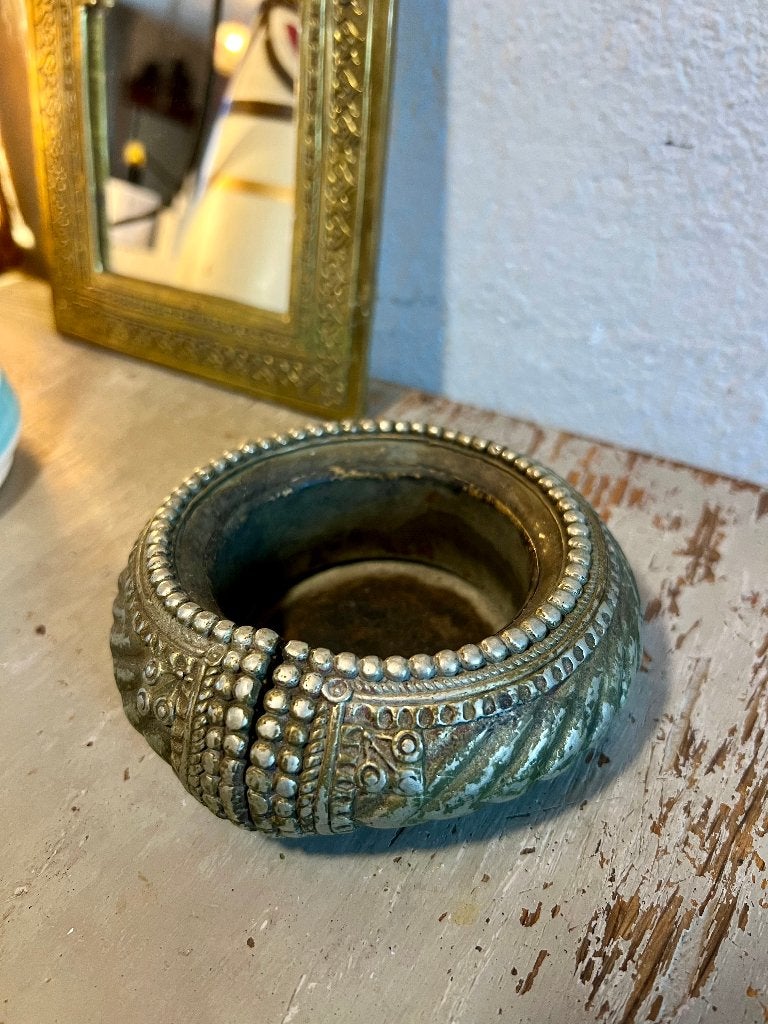 Antiek zilver boho tribale armband Oman Arabische enkelband, Ophalen of Verzenden