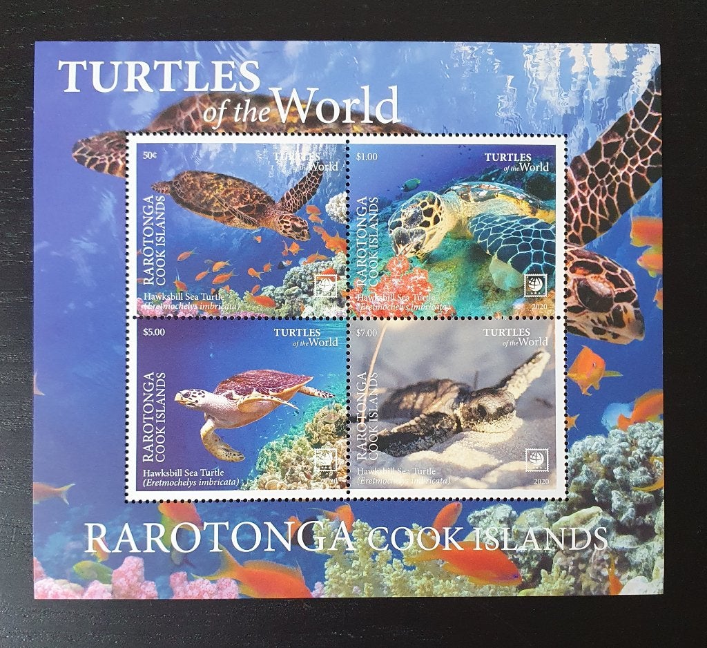 Rarotonga 2020 Schildpadden Michel blok 6A postfris, Verzenden, Postfris, Dier of Natuur