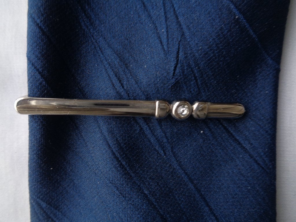 DASSPELD DASKLEM ZILVERKLEURIG GLAD MET 1 STRASS PAREL, Ophalen, Nieuw