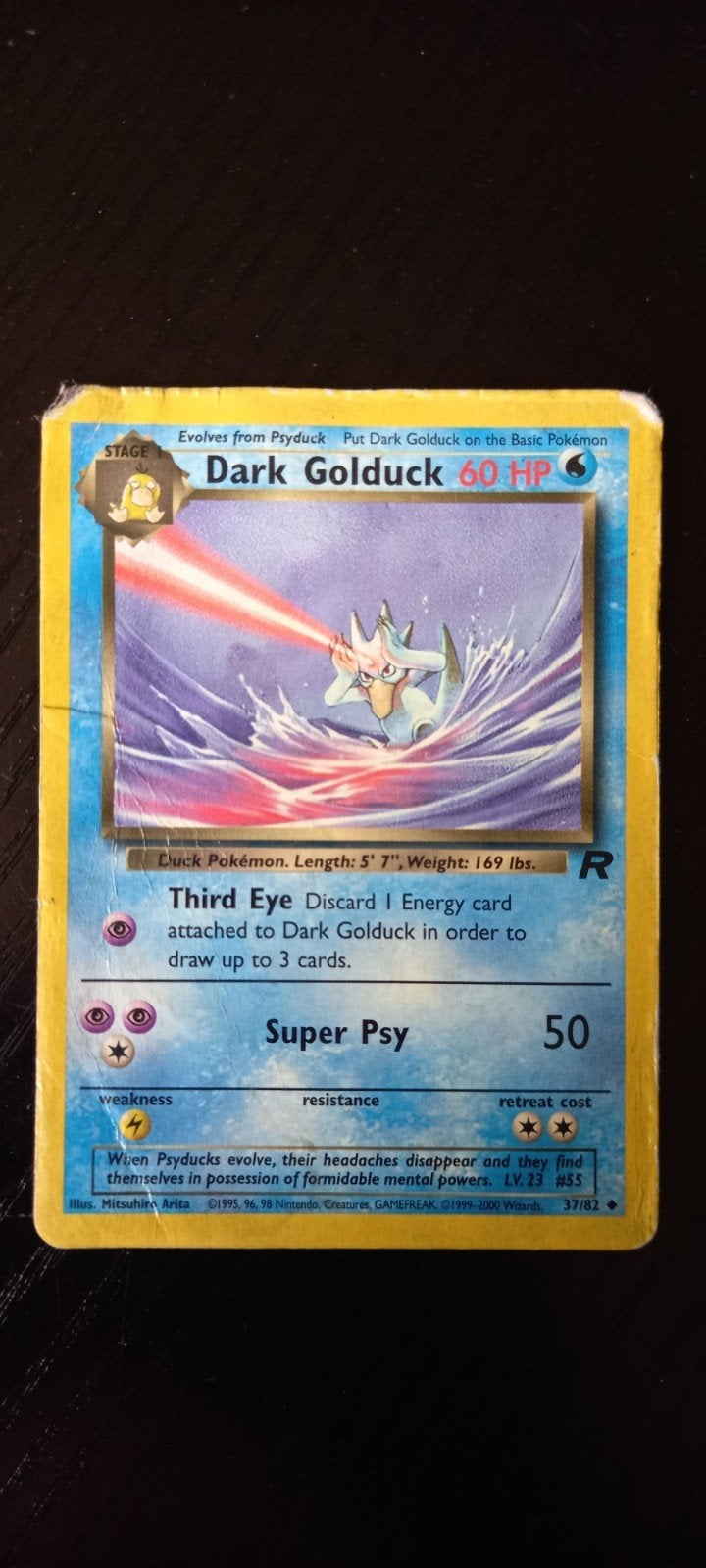 Pokémon Kaart: Dark Golduck 60 HP (37/82), Ophalen of Verzenden, Gebruikt, Losse kaart