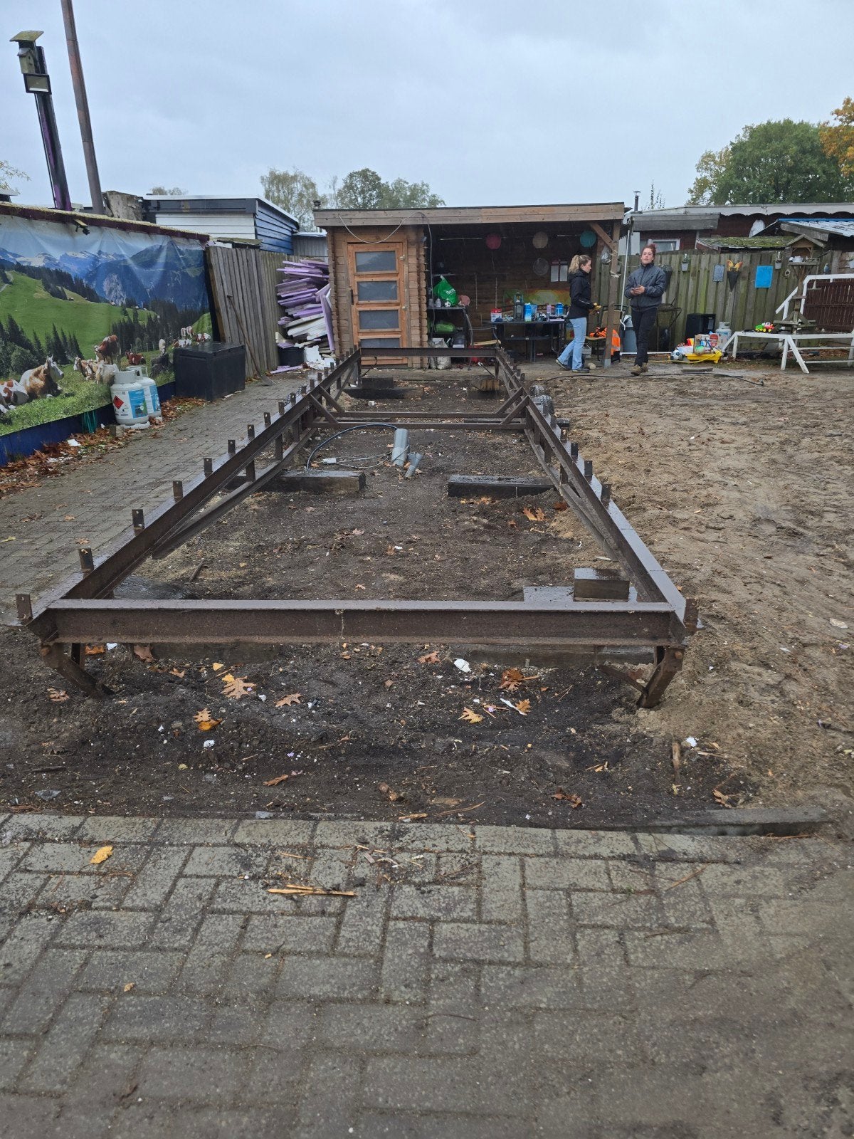 Onderstel sta-caravan, dubbelasser, 202x935 cm