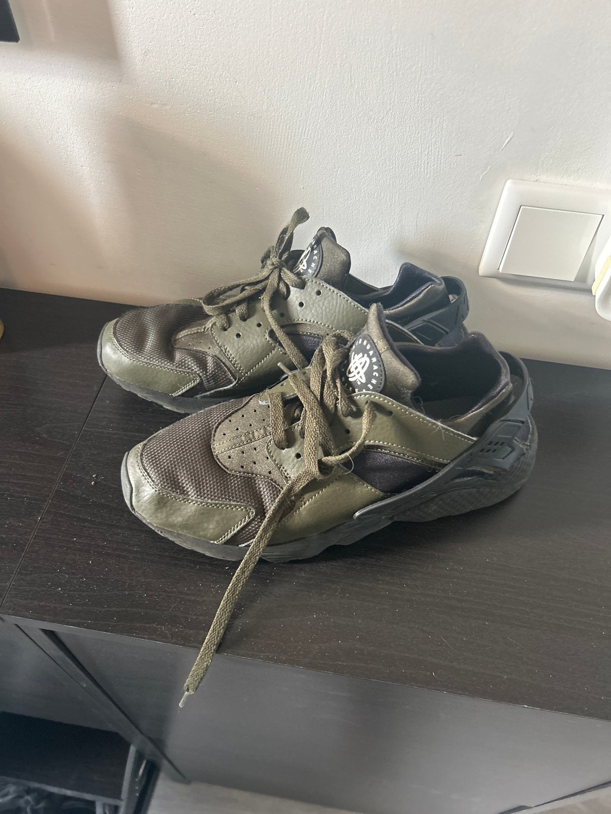 Nike Air Huarache sneakers - Maat 42 - Groen, Ophalen of Verzenden, Gedragen, Groen, Sneakers of Gympen